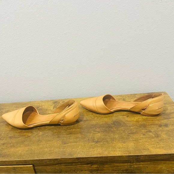 Madewell Tan Leather Pointed Toe Ballet Flats Womens Size 6.5 - Picture 6 of 13